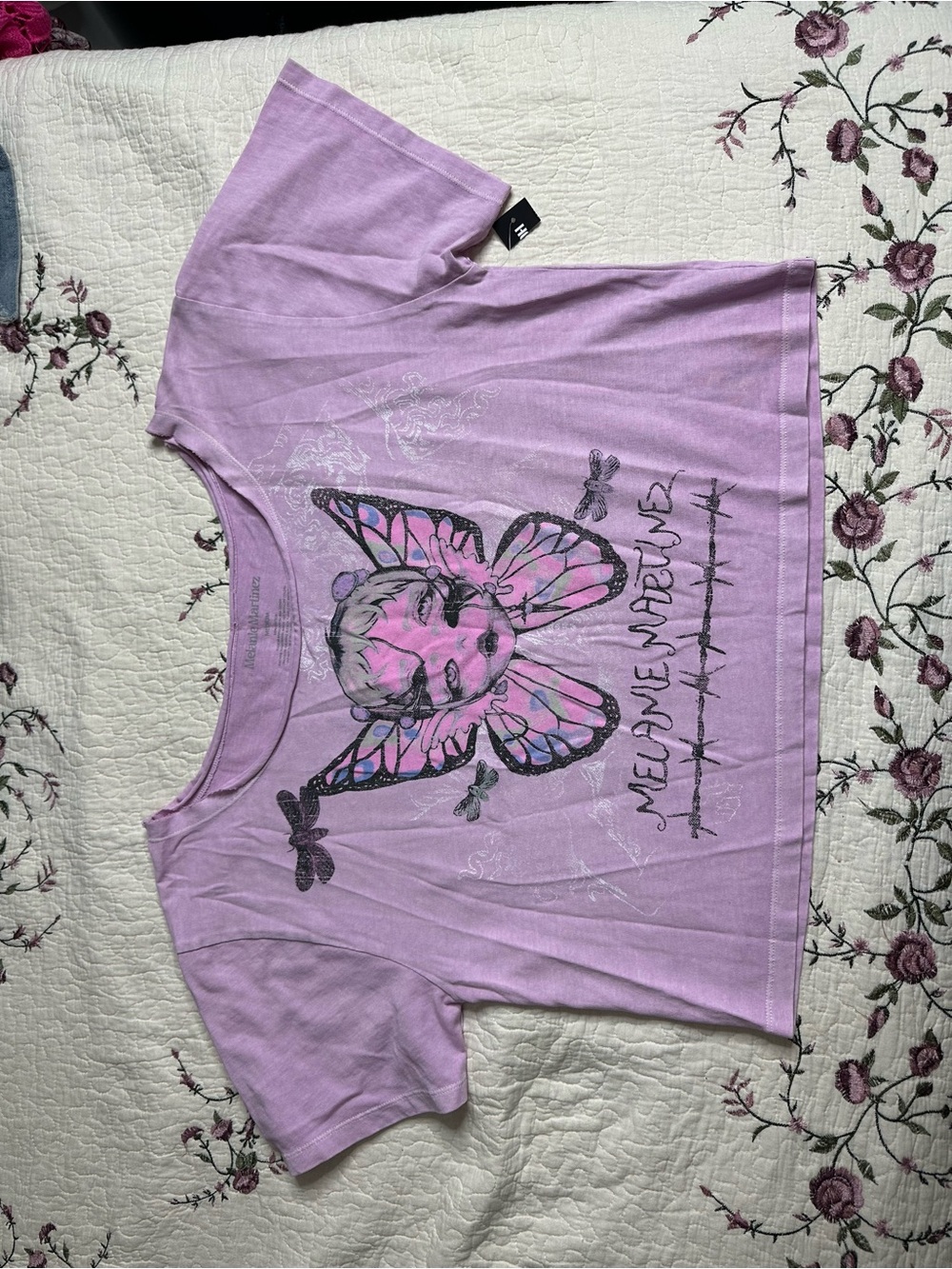 Pink Lavender Overtime Graphic Butterfly Tee - Melanie Martinez